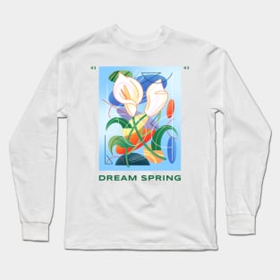 abstract surrealistic flower art Long Sleeve T-Shirt